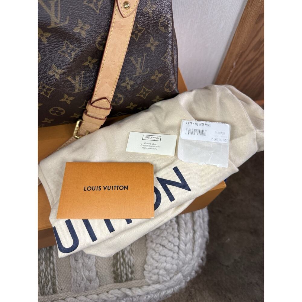 Louis Vuitton Artsy NV MM Monogram M44869 + LV Strap Box Dust Bag Receipt - Picture 2 of 16